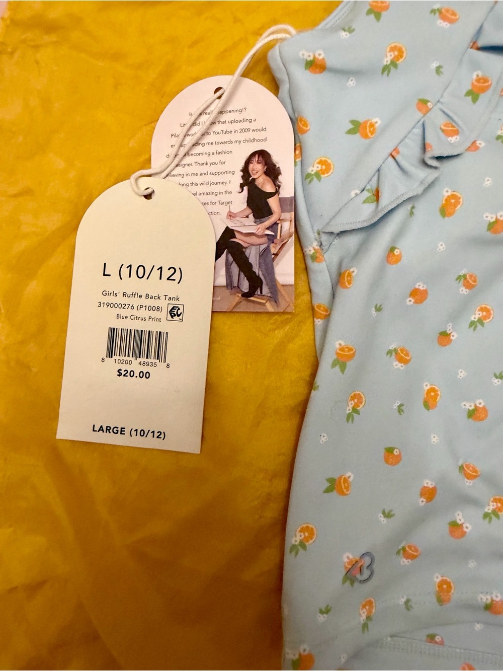 Blogilates Girls Ruffle Back Tank Top (size L) - Picture 3 of 6